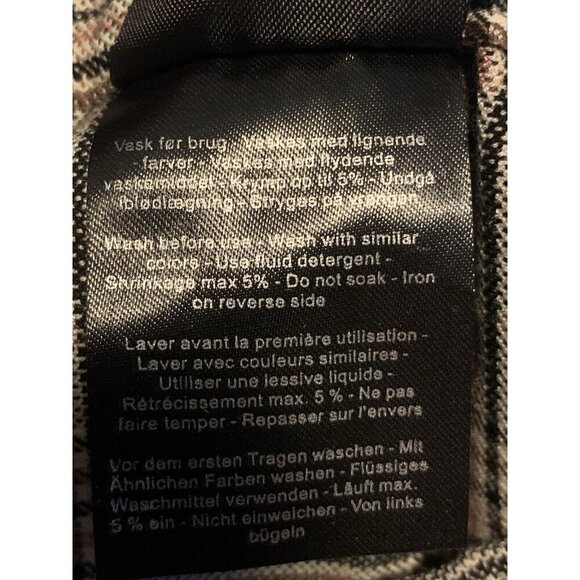 Masai Copenhagen Women's Trousers Pants L Tan Gray Plaid Pullon Cuff Hem Pockets - Picture 6 of 6